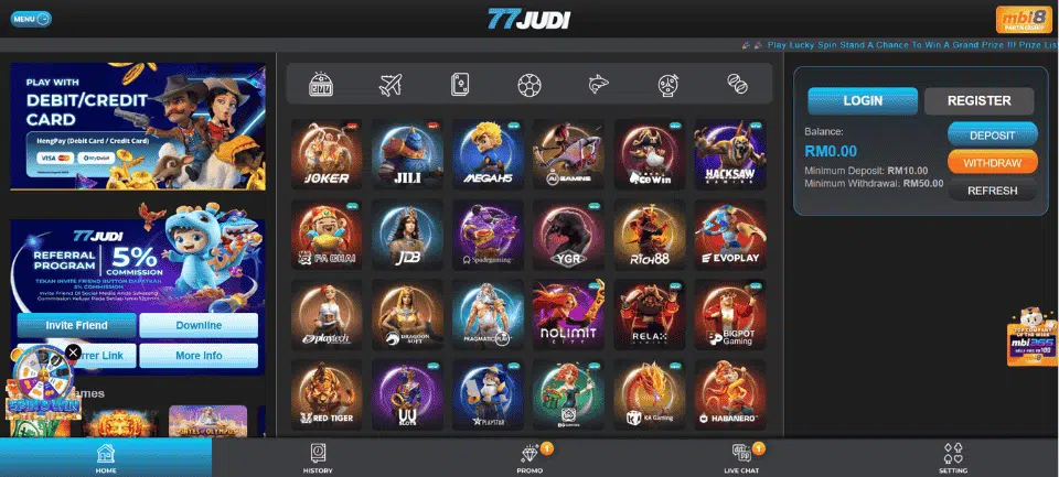 77Judi homepage